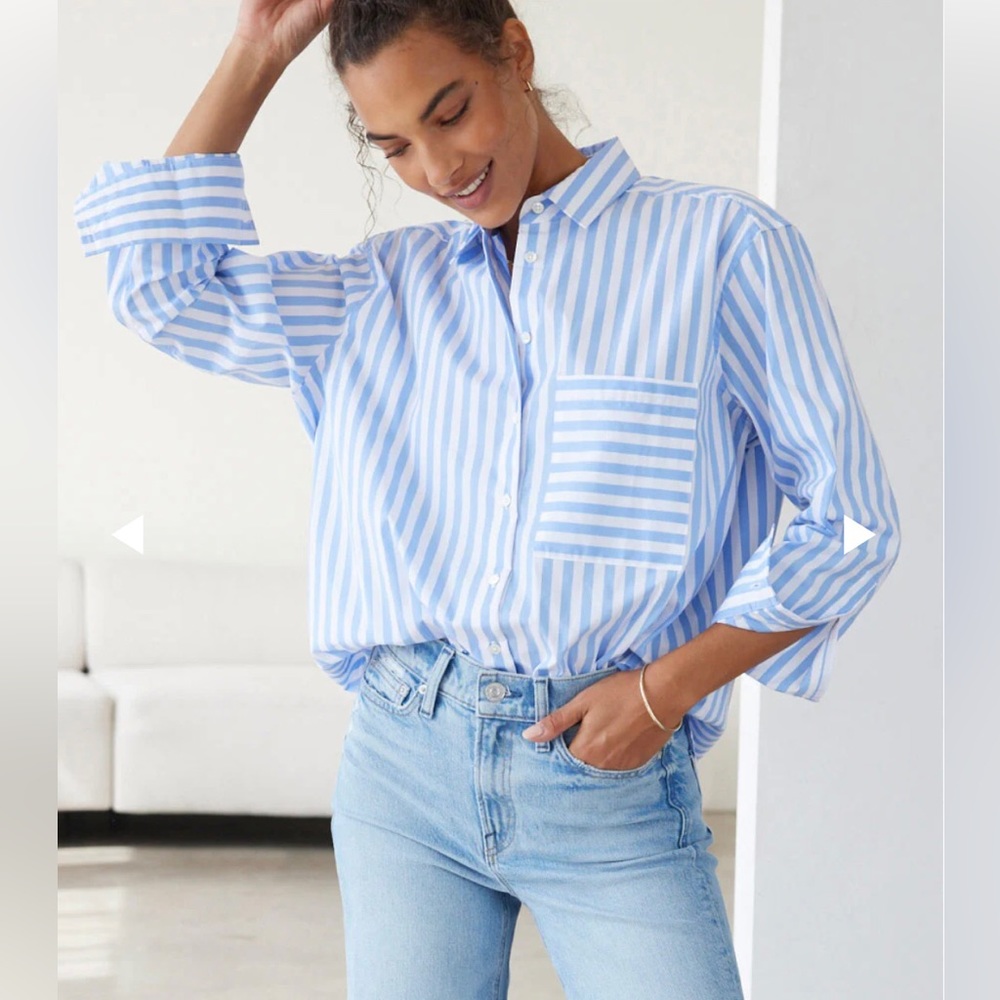🙌 😎 AYR “THE DEEP END” BLUE/WHITE STRIPPED SHIRT 🤩